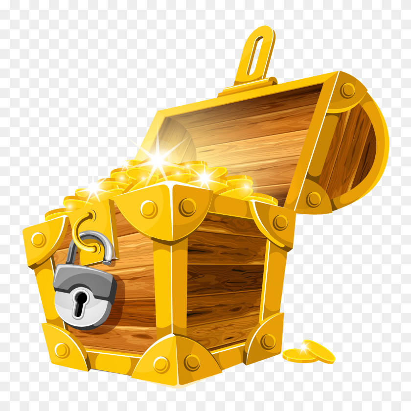 3000x3000 Treasure Chest Lock Clip Art - Treasure Clipart