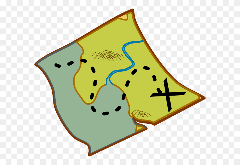 600x520 Treasure Map Clip Art Free Vector - Jockey Clipart