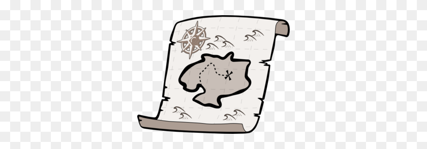 300x234 Treasure Map Clipart - Treasure Map PNG