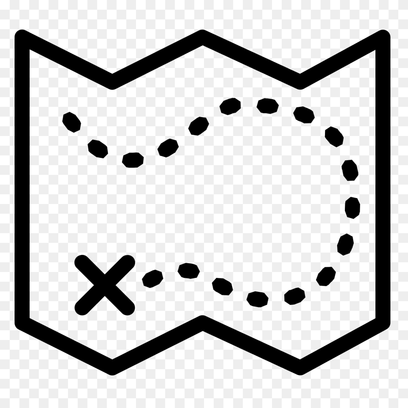 1600x1600 Treasure Map Icon - Map Icon PNG