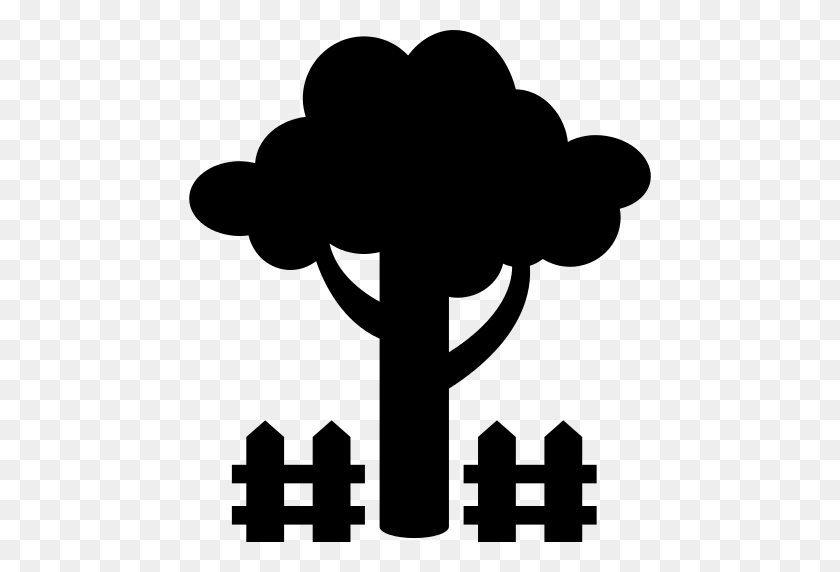 512x512 Tree And Fence Png Icon - Tree Symbol PNG