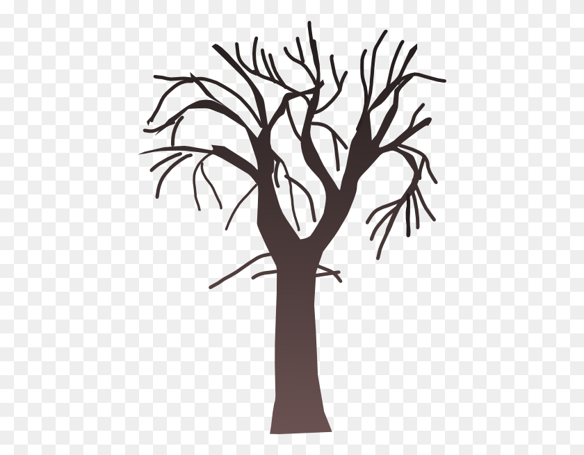 444x595 Дерево Черно-Белые Картинки Деревья Черно-Белый Бесплатный Клипарт - Белое Дерево Png