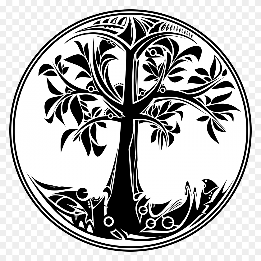 2400x2400 Tree Clipart Life - Tree Of Life Clipart Black And White