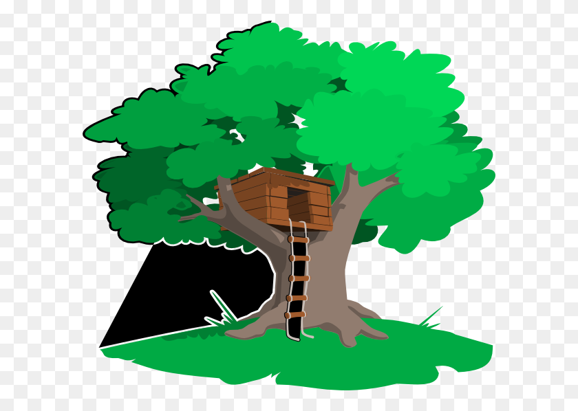 600x538 Tree House Clip Art - Tree Clipart PNG