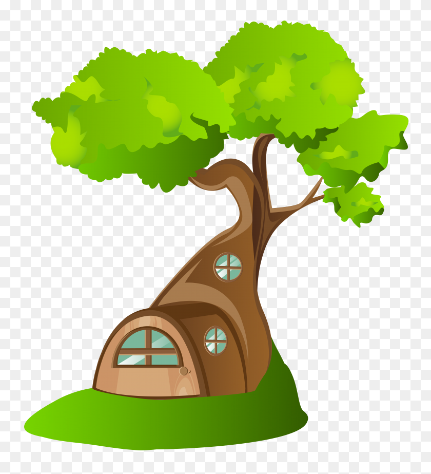 5417x6000 Tree House Clipart - Burning House Clipart