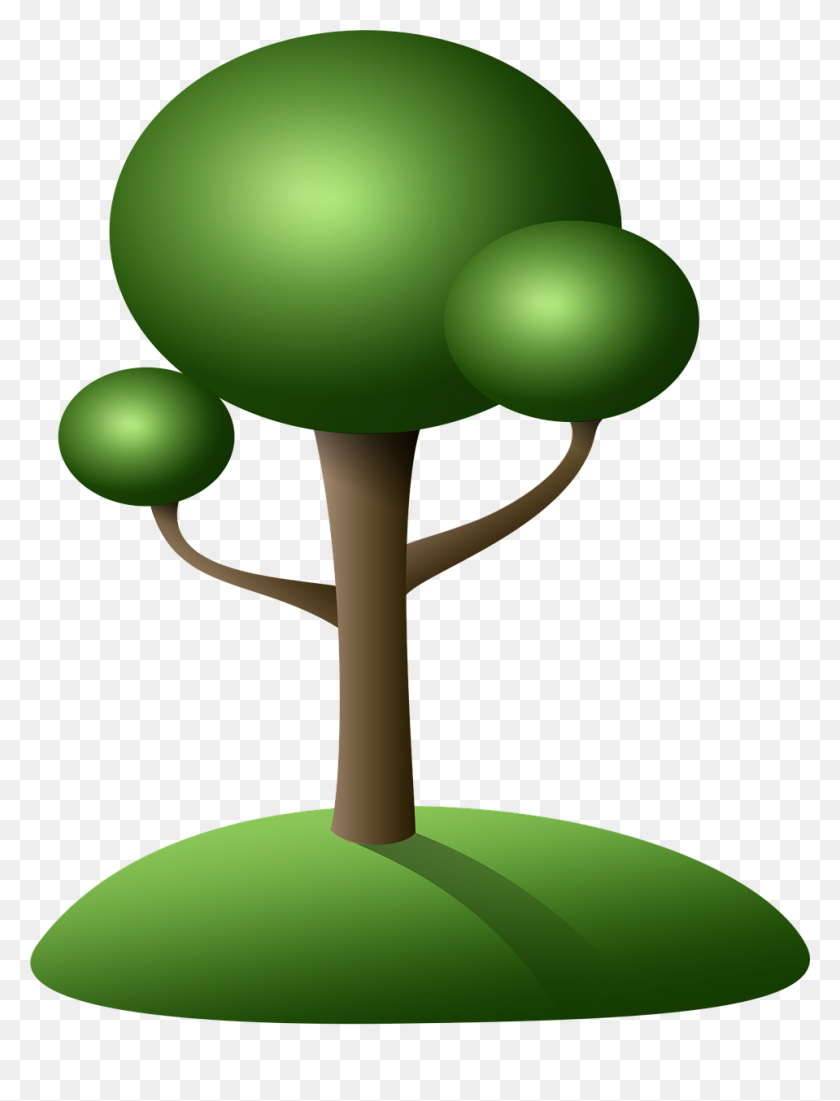 959x1280 Tree, Island, Green, Cartoon, Simple - Tree Illustration PNG