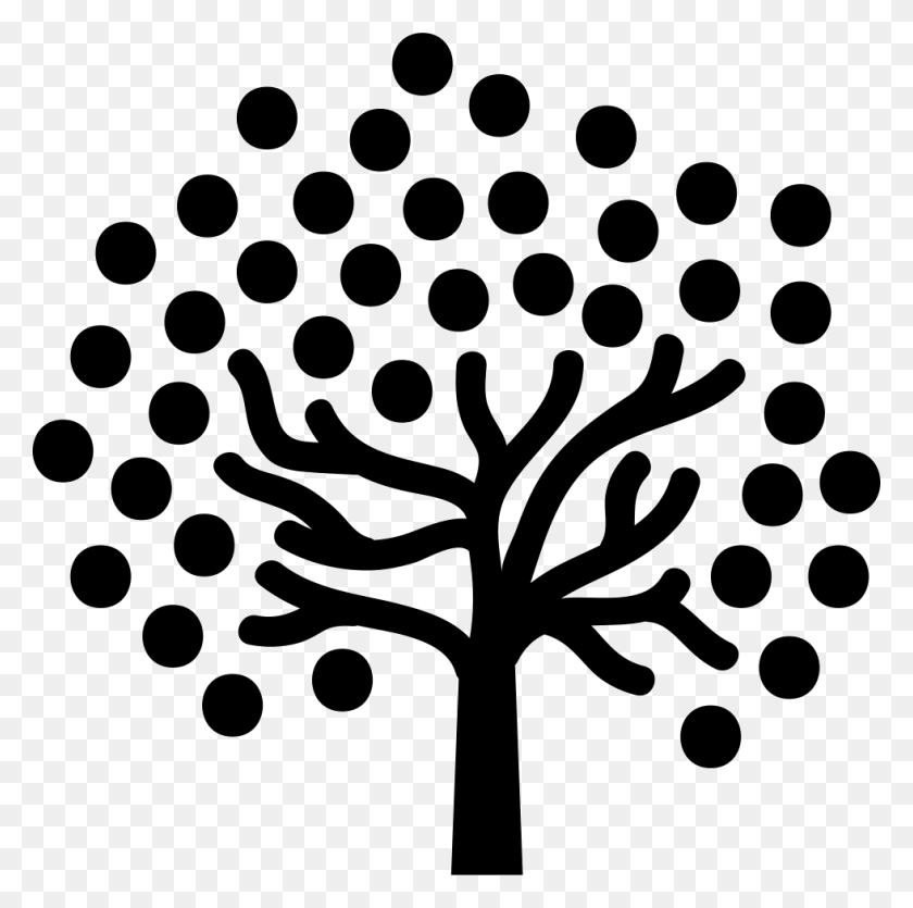 980x974 Tree Of Dots Foliage Png Icon Free Download - Foliage PNG
