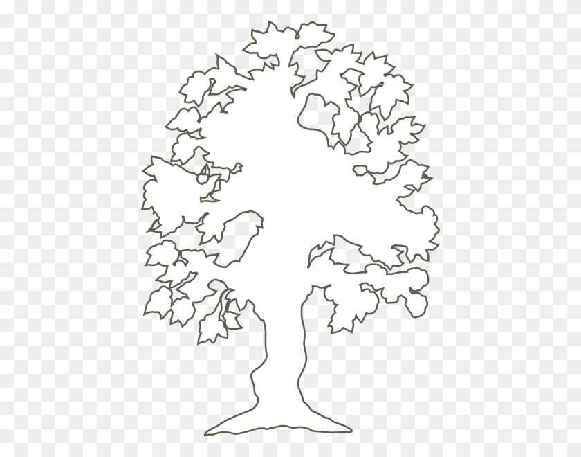432x600 Tree Outline Clip Art - Family Tree Clipart Black And White