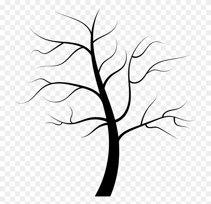 723x750 Ствол Дерева Корень Juglans Evergreen - Ствол Дерева Клипарт Черный И Белый