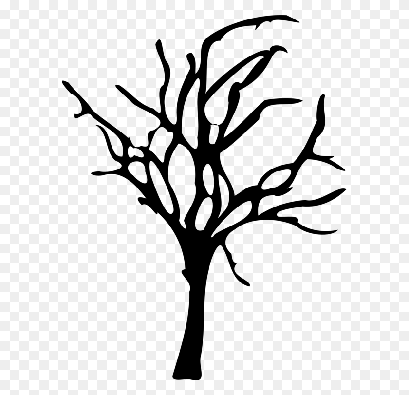 586x751 Tree Silhouette Clip Art Free - Tree With Roots Clipart Free