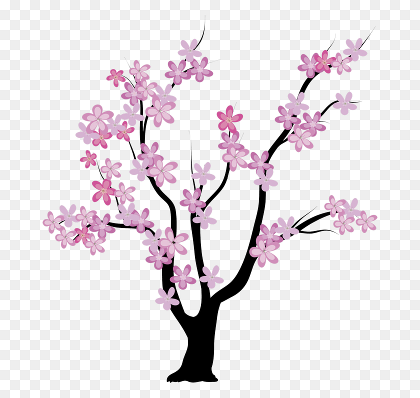 670x736 Альбом Tree Spring - Весеннее Дерево Клипарт