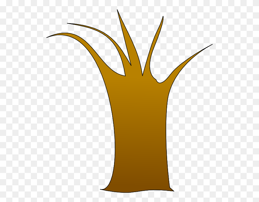 540x594 Tree Trunk Clipart Outline - Tree Outline Clipart