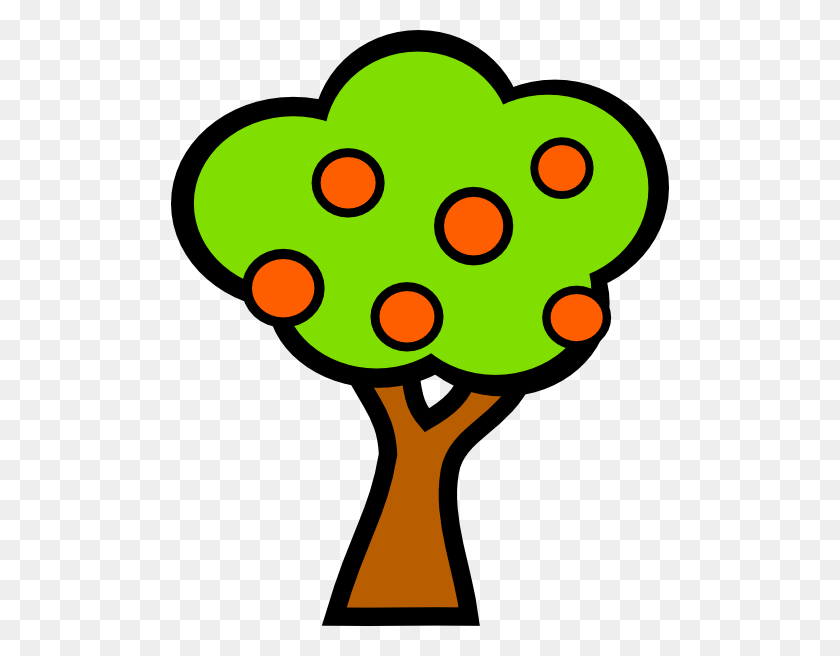 498x596 Tree With Fruits Png Clip Arts For Web - Fruit Clipart Free