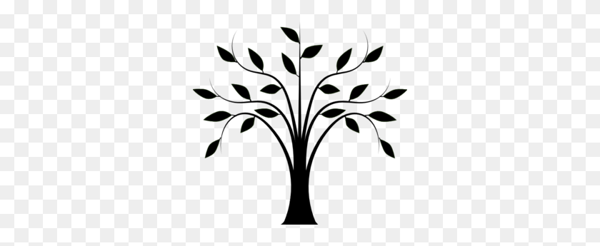300x285 Tree With Leaves Black And White Clipart Clip Art Images - Oak Tree Clipart Black And White