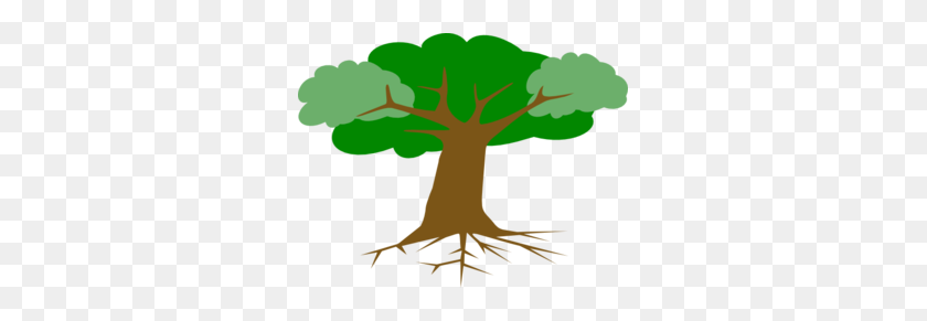 299x231 Treerootnew Clip Art - Tree With Roots Clipart