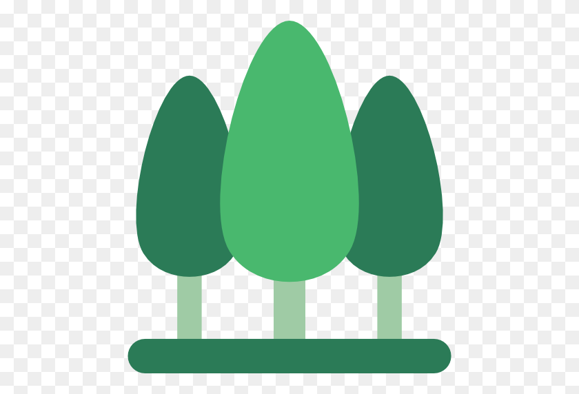 512x512 Trees Flat Icon - Forest Trees PNG