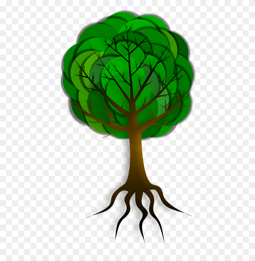 461x800 Trees Free Stock Clipart - Simple Tree Clipart