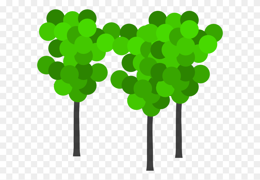 600x521 Деревья Зеленые Картинки - Цессна Клипарт