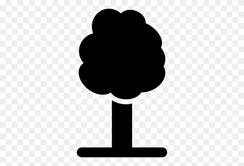 512x512 Trees Icon - Forest Silhouette PNG