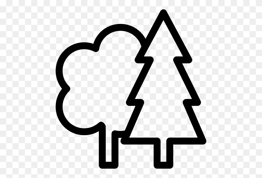 512x512 Trees Png Icon - Tree Outline PNG