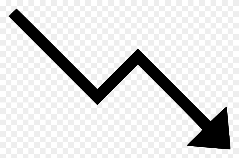 980x622 Trending Down Arrow Chart Decrease Png Icon Free Download - Free Arrow PNG