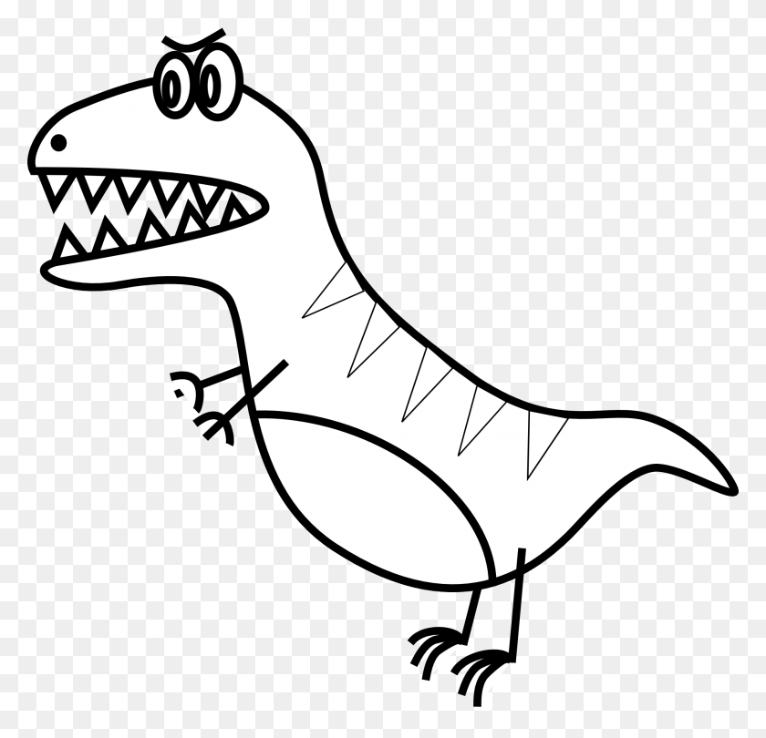 1979x1904 Trex Clipart Black And White - Knight Clipart Black And White