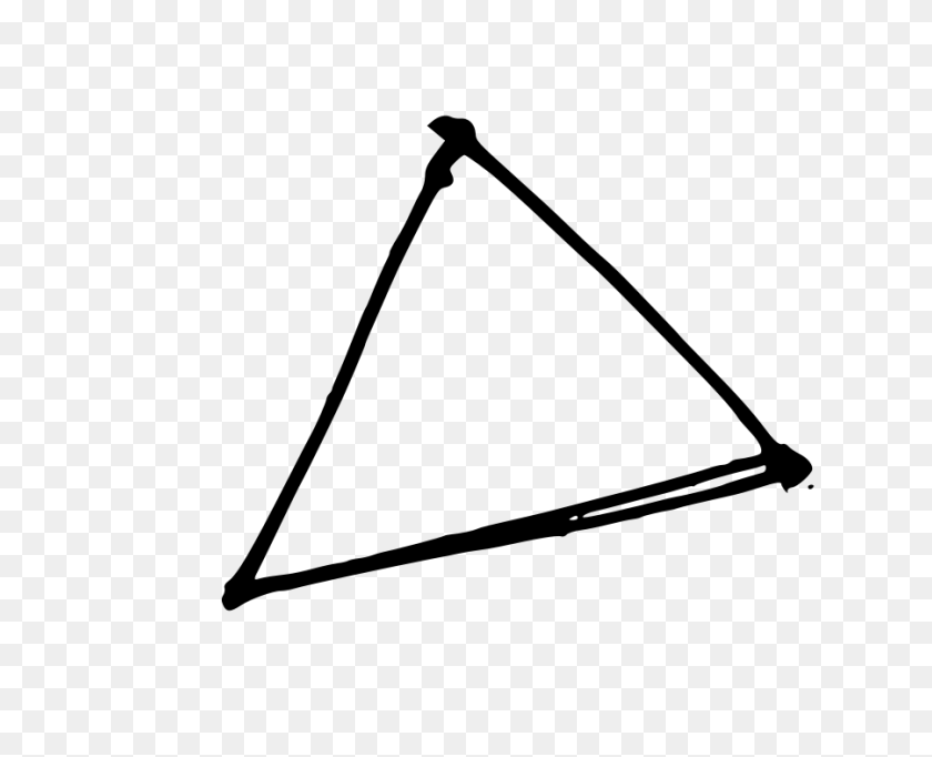 900x718 Triangle - White Triangle PNG