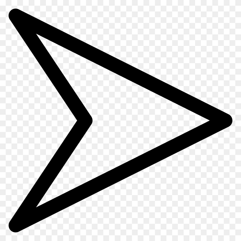 2400x2400 Triangle Arrow Right Transparent Png - Right Arrow PNG
