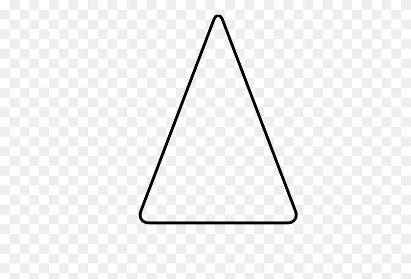 512x512 Triangle Basic Outline - Triangle Outline PNG