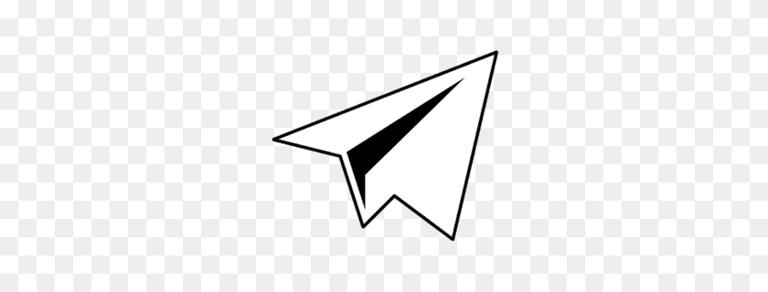 260x260 Triángulo Blanco Y Negro Clipart Clipart - Origami Crane Clipart