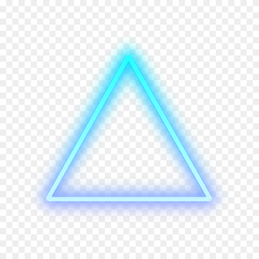 2896x2896 Triangle Blue Glow Light Shape Cool - Glow PNG