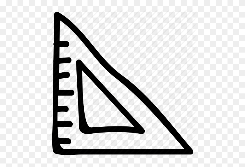 512x512 Инструмент Геометрия Треугольник - Линейка Клипарт