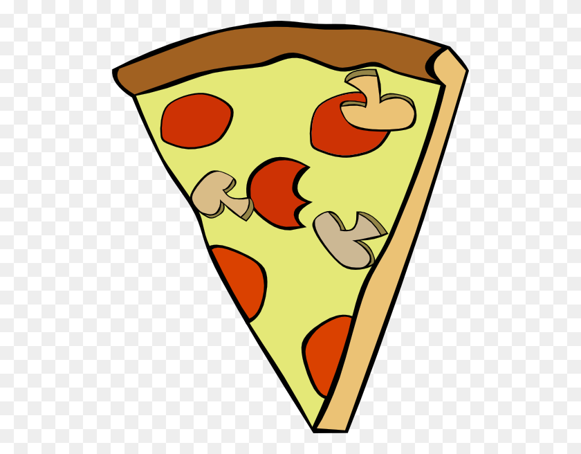 516x596 Triangle Clipart Pizza Slice - Slice Of Pizza PNG