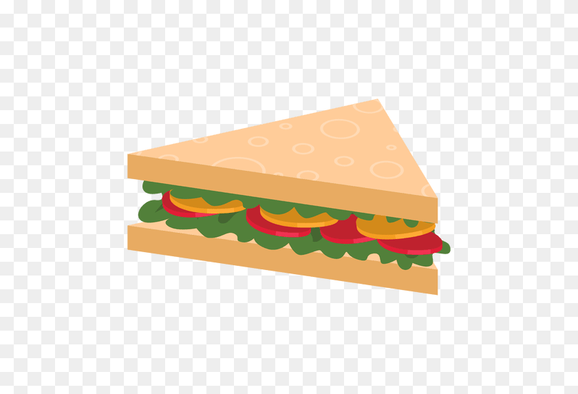 512x512 Клипарт Треугольник Треугольник - Бутерброд С Завтраком