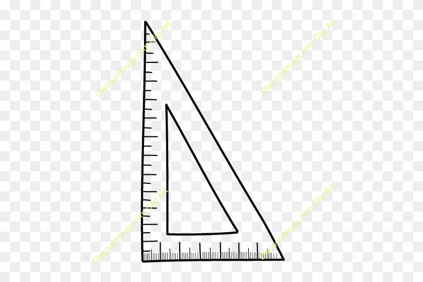500x500 Triangle Clipart Triangle Ruler - Number 2 Clipart