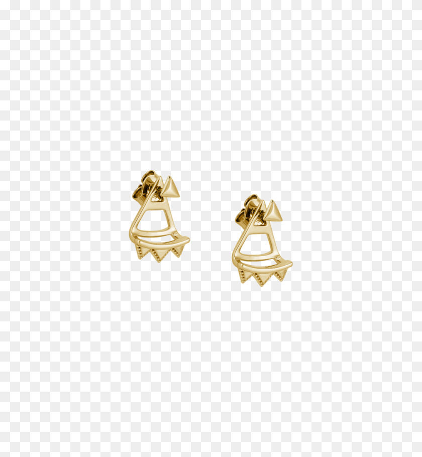 939x1024 Triangle Ear Jackets - Gold Triangle PNG