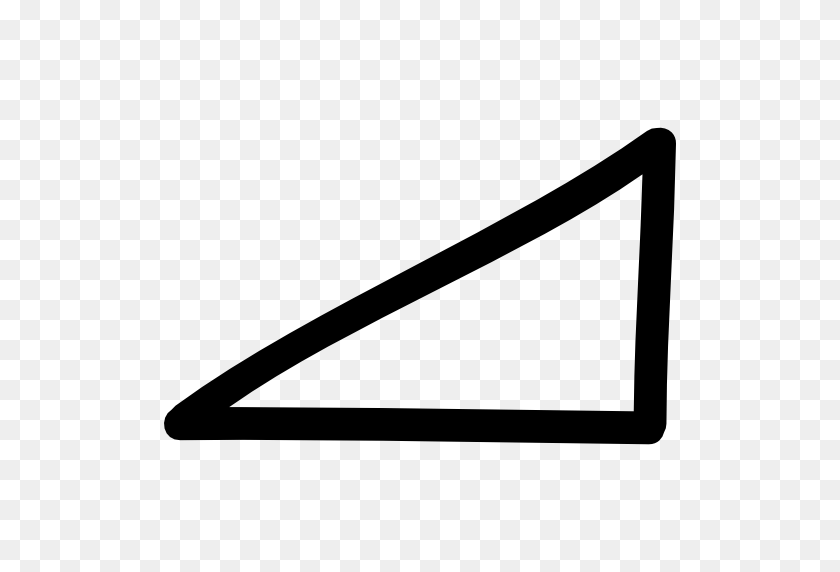 512x512 Треугольник Рисованной Контур Формы - Контур Треугольника В Png