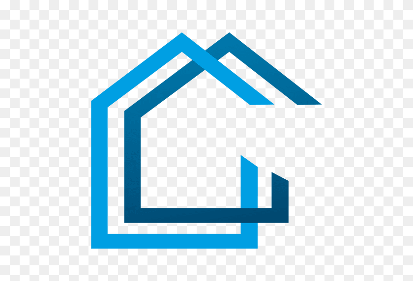 512x512 Triangle Houses Icon - Blue Triangle PNG