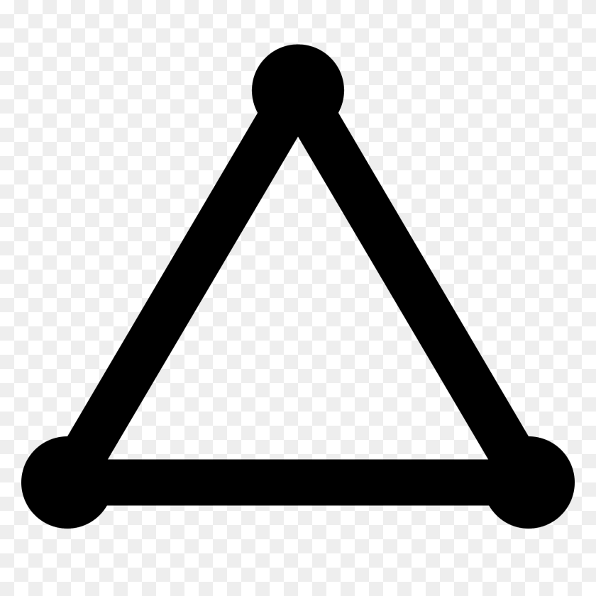 1600x1600 Значок Треугольник - Закругленный Треугольник Png