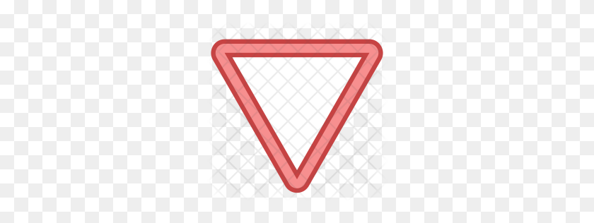 256x256 Значок Треугольника - Контур Треугольника Png