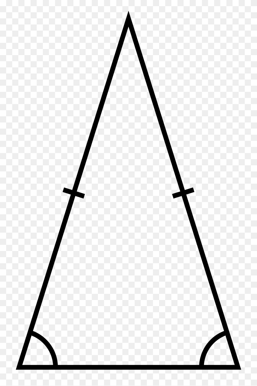 2000x3081 Равнобедренный Треугольник - Контур Треугольника Png