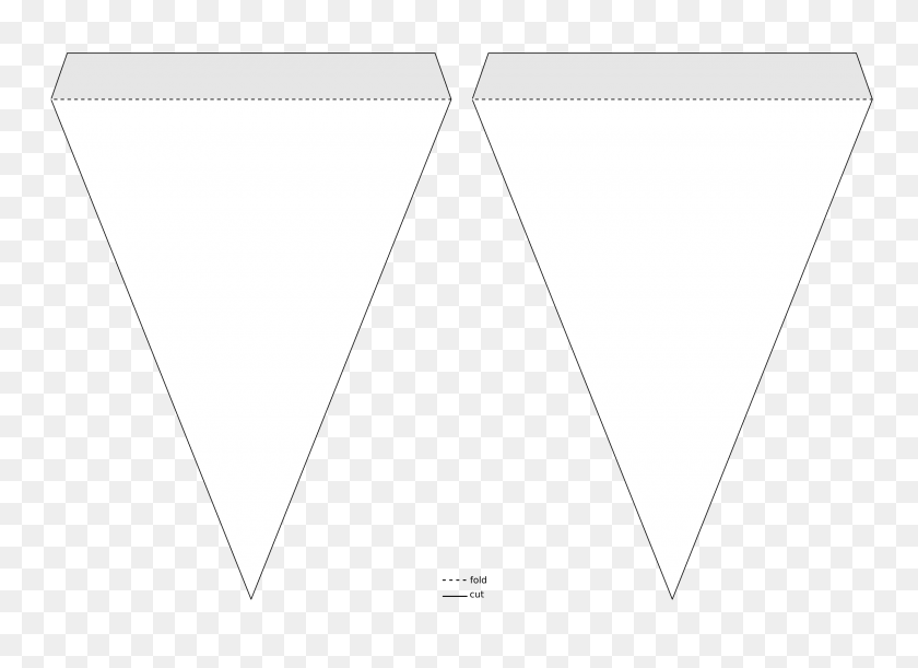 2400x1697 Triangle Pennant Banner Template Icons Png - Pennant Banner PNG