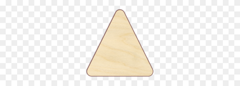 240x240 Triangle Rounded Corners Wood Pieces - Rounded Triangle PNG