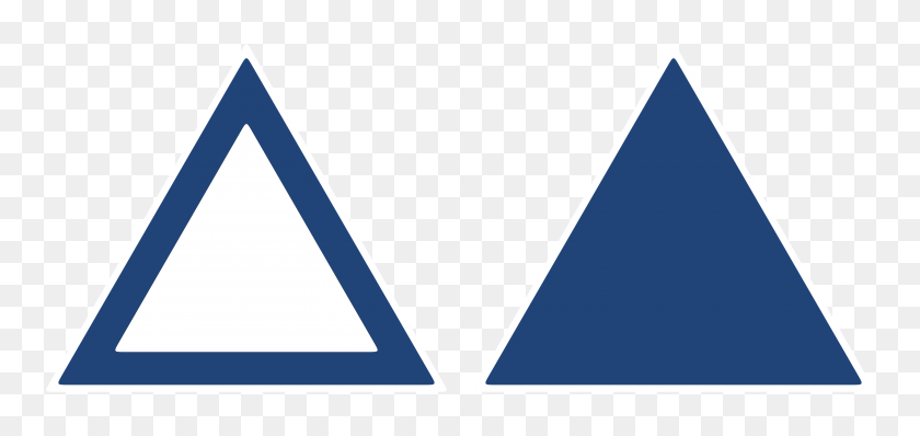 6000x2600 Triangle Sign Model Blue Stock - Blue Triangle PNG