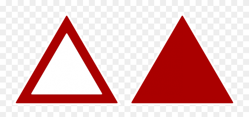 1357x588 Triangle Sign Model Red Stock - Red Triangle PNG