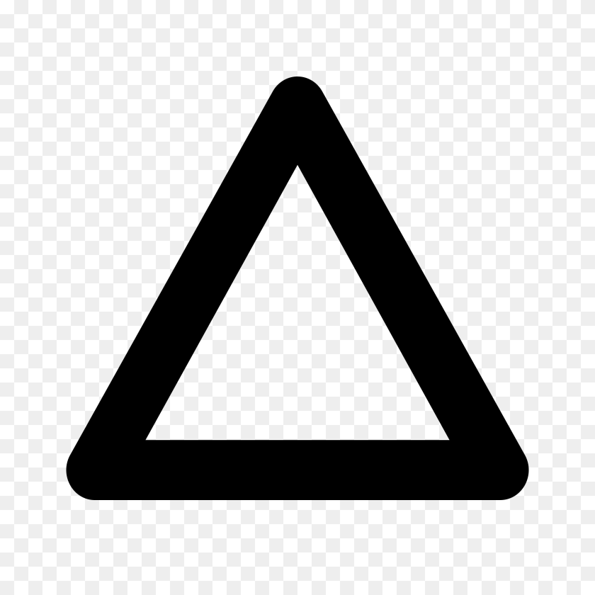 2400x2400 Треугольник Обводка Иконки Png - Белый Треугольник Png