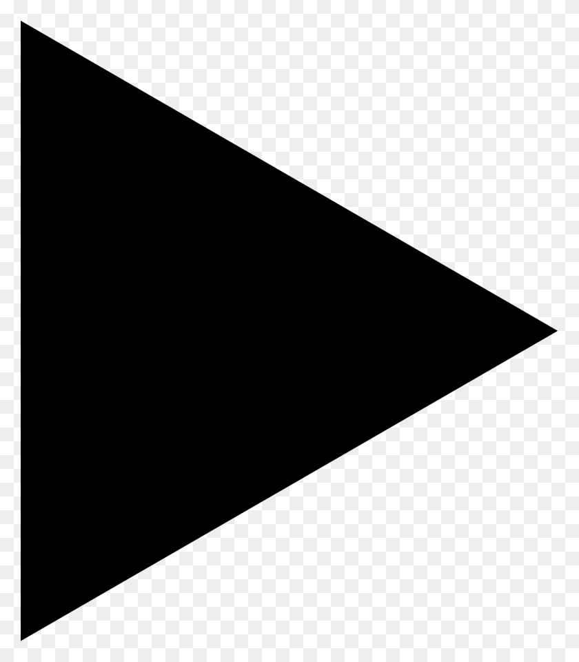 2000x2308 Trianglearrow Right - Triángulo Negro Png