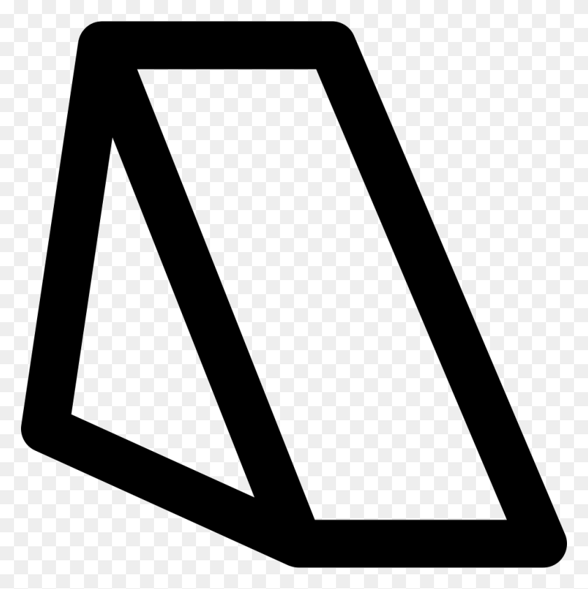 980x982 Triangular Prism Outline Png Icon Free Download - Triangular Prism Clipart