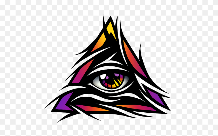 550x464 Tribal All Seeing Eye Tattoo Design - All Seeing Eye PNG