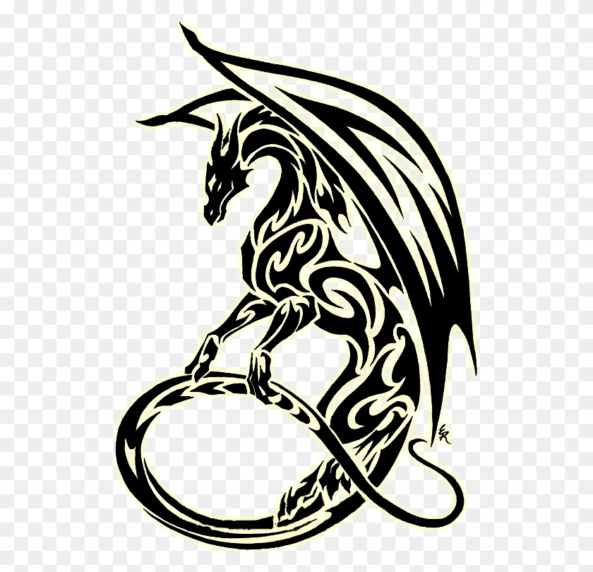 514x750 Tribal Dragon Clipart Best Books,posters, Etc - Dragon Clipart Black And White